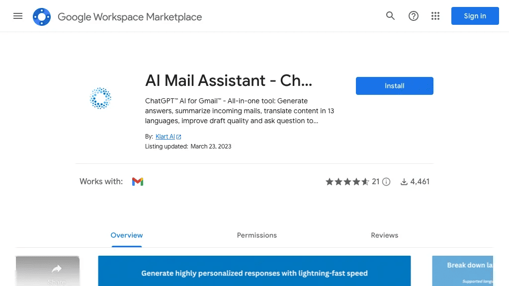 Klart AI Mail Assistant