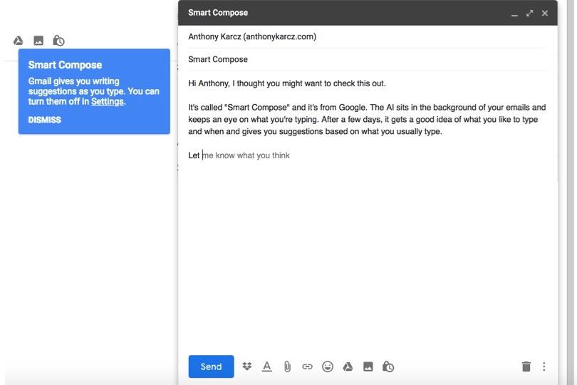 gmail smart compose